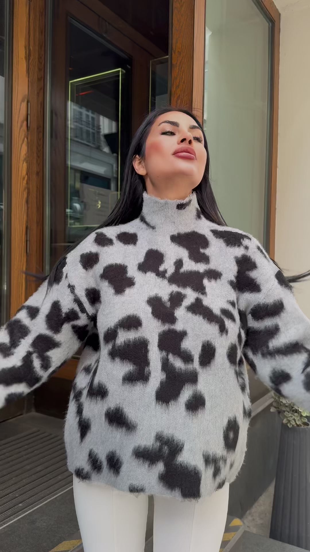 SWEATER S LEOPARD