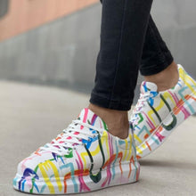 Load image into Gallery viewer, Paint Lines Sneakers WHITE (MU)
