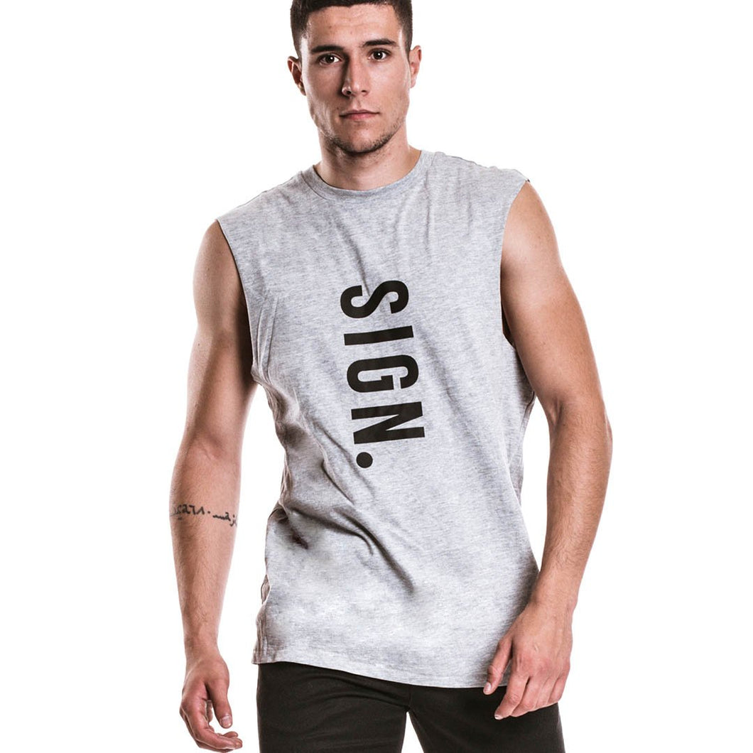 No Sleeves T-Shirt GREY