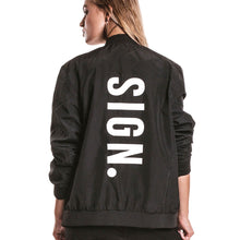 Load image into Gallery viewer, Vertical Bomber Jacket BLACK
