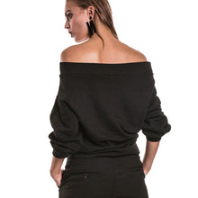 Load image into Gallery viewer, Boat Collar Sweater BLACK
