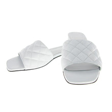 Load image into Gallery viewer, SQUARED LOW &#39;Leather Quilted&#39; L&#39;ESTROSA Slides
