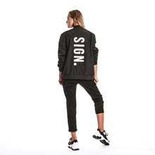 Load image into Gallery viewer, Vertical Bomber Jacket BLACK
