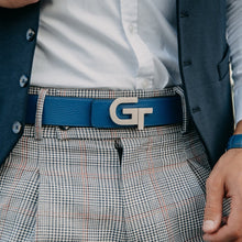 Load image into Gallery viewer, Apparel - Genuine Leather Belt Reversible  | Double Color (Blue/Black)
