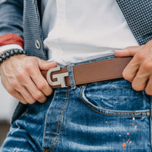 Load image into Gallery viewer, Apparel - Genuine Leather Belt Reversible | Double Color (Grey/Brown)
