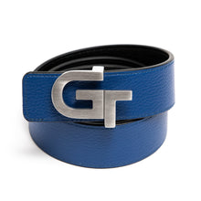 Load image into Gallery viewer, Apparel - Unisex Leather Belt Reversible  | Double Color (Blue/Black)
