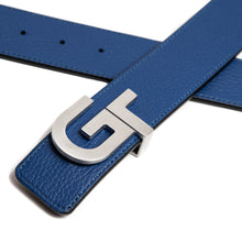 Load image into Gallery viewer, Apparel - Unisex Leather Belt Reversible  | Double Color (Blue/Black)
