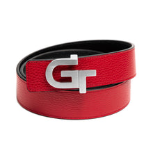 Load image into Gallery viewer, Apparel - Unisex Leather Belt Reversible  | Double Color (Red/Black)
