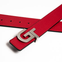 Load image into Gallery viewer, Apparel - Unisex Leather Belt Reversible  | Double Color (Red/Black)
